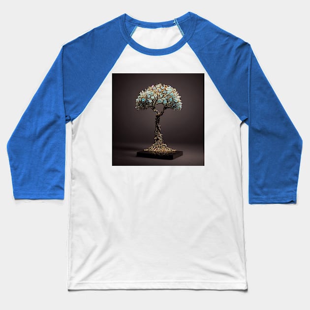 Yggdrasil World Tree of Life Baseball T-Shirt by Grassroots Green